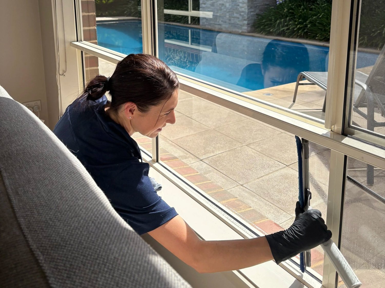 Cleaning equipment prepared for a professional one-off clean